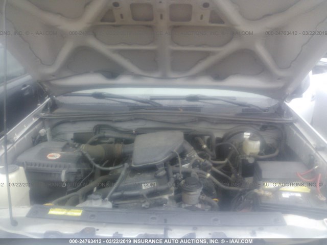5TEUX4EN8AZ698383 - 2010 TOYOTA TACOMA ACCESS CAB ვერცხლისფერი ფოტო 10