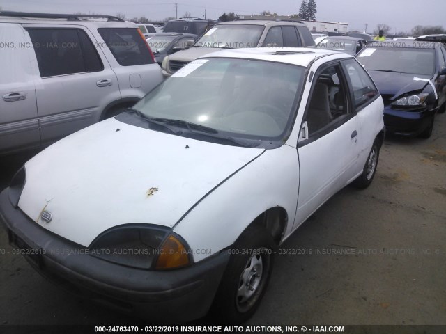 2C1MR2264T6785975 - 1996 GEO METRO LSI WHITE photo 2