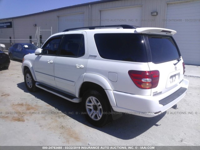 5TDBT48A62S071160 - 2002 TOYOTA SEQUOIA LIMITED WHITE photo 3