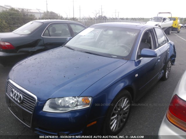 WAUAF78E36A199783 - 2006 AUDI A4 2/TURBO BLUE photo 2