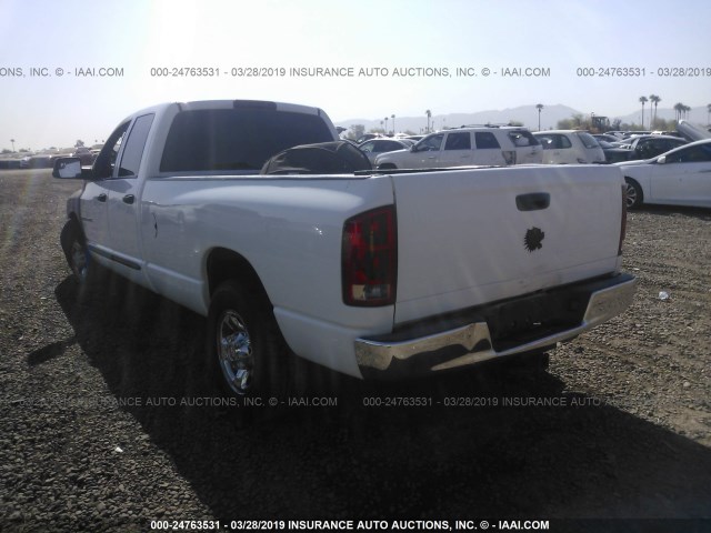 3D7KR28C35G700158 - 2005 DODGE RAM 2500 ST/SLT WHITE photo 3