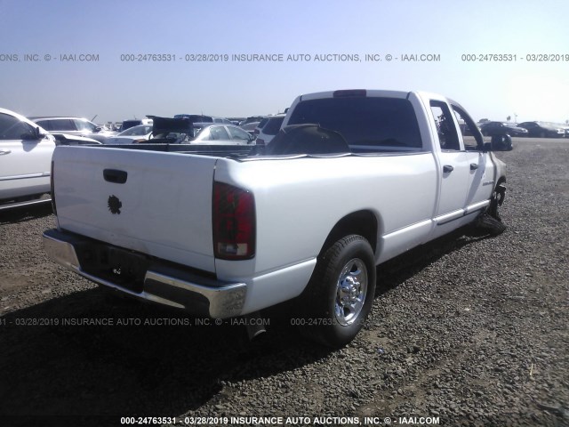 3D7KR28C35G700158 - 2005 DODGE RAM 2500 ST/SLT WHITE photo 4