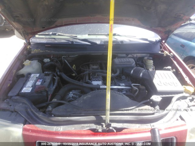 1J4GX48S54C233202 - 2004 JEEP GRAND CHEROKEE LAREDO/COLUMBIA/FREEDOM 红色 照片 10