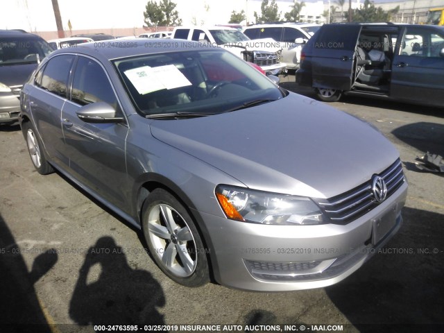 1VWBP7A37CC053333 - 2012 VOLKSWAGEN PASSAT SE SILVER photo 1