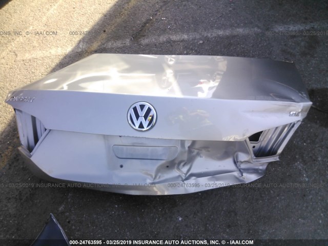 1VWBP7A37CC053333 - 2012 VOLKSWAGEN PASSAT SE SILVER photo 6