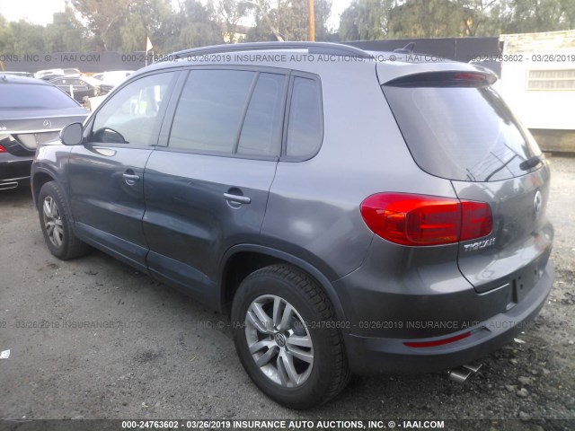 WVGAV7AX6FW553019 - 2015 VOLKSWAGEN TIGUAN S/SE/SEL/R-LINE GRAY photo 3