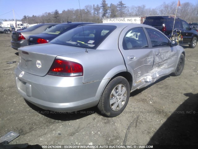 1C3EL46R34N355669 - 2004 CHRYSLER SEBRING LX SILVER photo 4