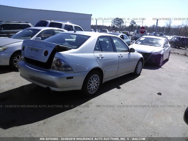 JTHBD192430067291 - 2003 LEXUS IS 300 SILVER photo 4