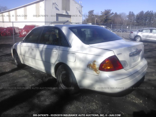 4T1BF28B01U116684 - 2001 TOYOTA AVALON XL/XLS WHITE photo 3