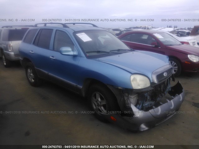 KM8SC13E13U462671 - 2003 HYUNDAI SANTA FE GLS/LX BLUE photo 1