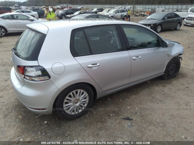 WVWDA7AJ4BW169288 - 2011 VOLKSWAGEN GOLF SILVER photo 4