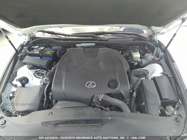 JTHBF1D23F5049423 - 2015 LEXUS IS WHITE photo 10