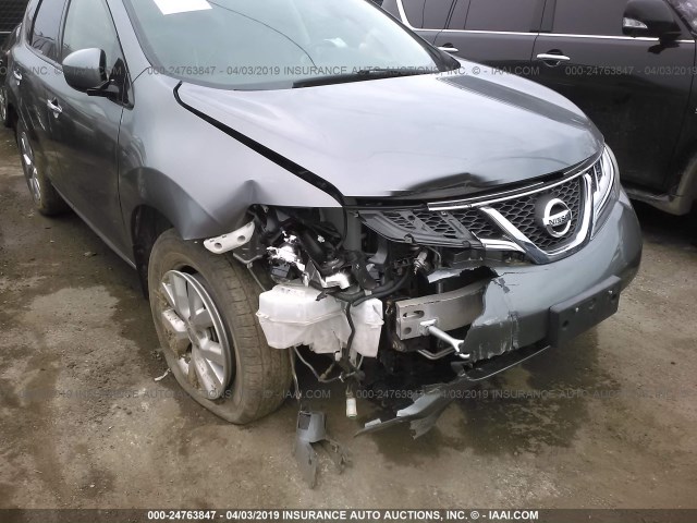 JN8AZ1MWXDW321520 - 2013 NISSAN MURANO S/SL/LE GRAY photo 6