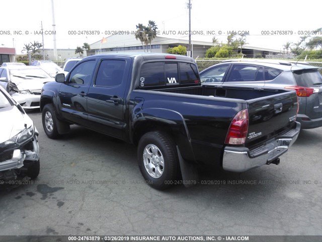 5TEJU62N17Z361655 - 2007 TOYOTA TACOMA DOUBLE CAB PRERUNNER BLACK photo 3
