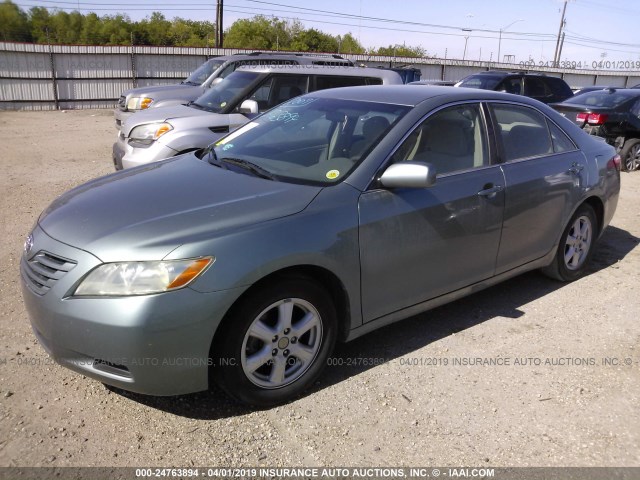 4T1BE46K07U651007 - 2007 TOYOTA CAMRY NEW GENERAT CE/LE/XLE/SE GREEN photo 2