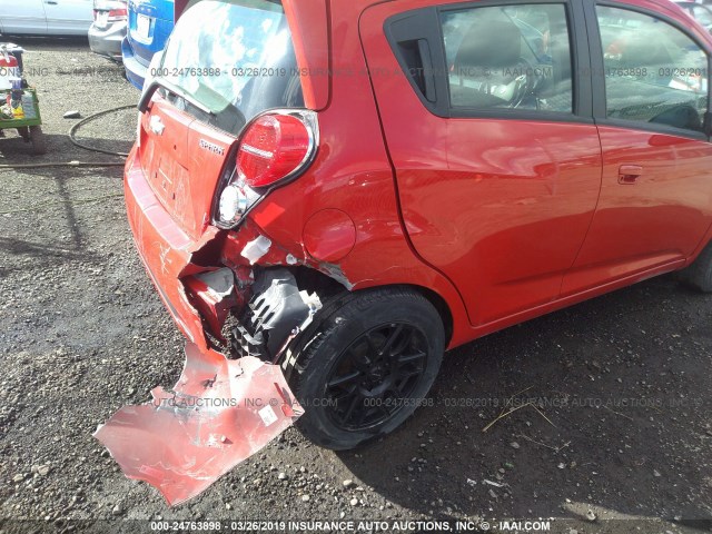 KL8CA6S97FC818141 - 2015 CHEVROLET SPARK LS RED photo 6