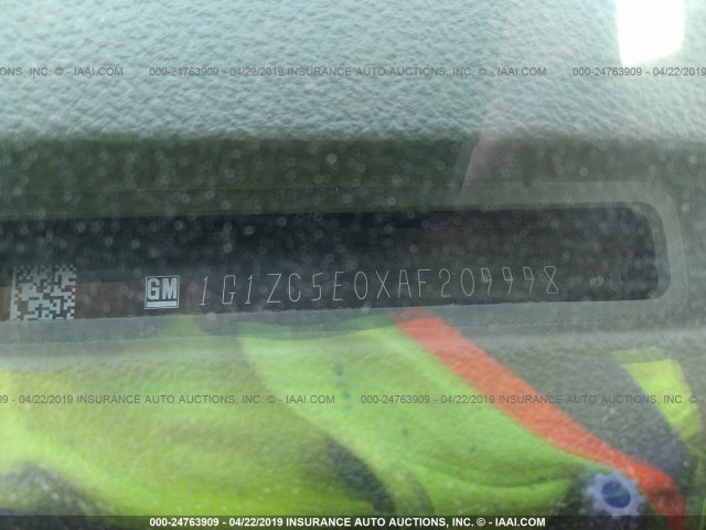 1G1ZC5E0XAF209998 - 2010 CHEVROLET MALIBU 1LT 蓝色 照片 9