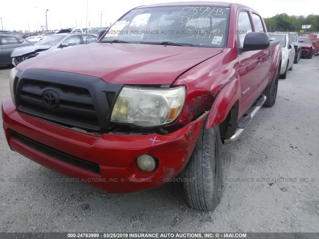 3TMKU72N86M005970 - 2006 TOYOTA TACOMA DBL CAB PRERUNNER LNG BED RED photo 6