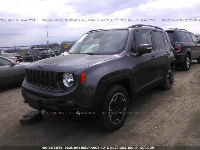 ZACCJBCT9GPD70380 - 2016 JEEP RENEGADE TRAILHAWK BLACK photo 2