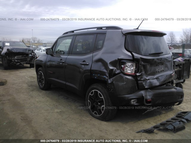 ZACCJBCT9GPD70380 - 2016 JEEP RENEGADE TRAILHAWK BLACK photo 3