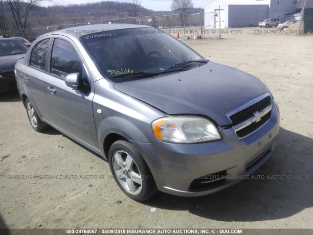 KL1TG56647B060774 - 2007 CHEVROLET AVEO LT SILVER photo 1