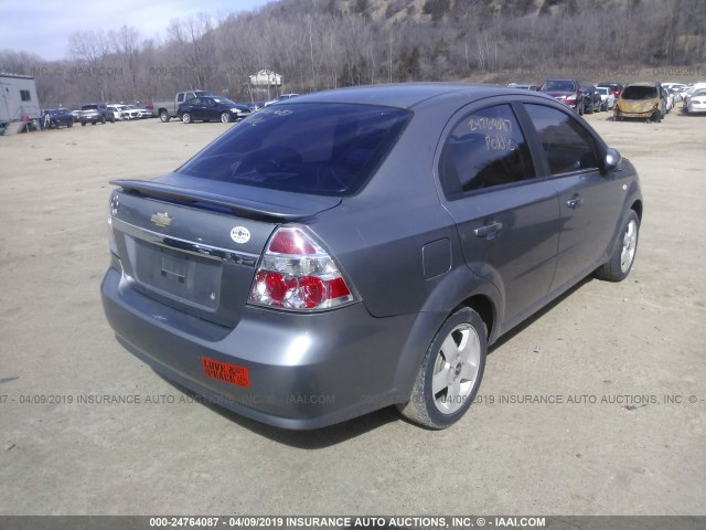 KL1TG56647B060774 - 2007 CHEVROLET AVEO LT SILVER photo 4