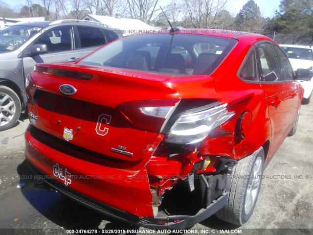 1FADP3F24DL161968 - 2013 FORD FOCUS SE RED photo 4