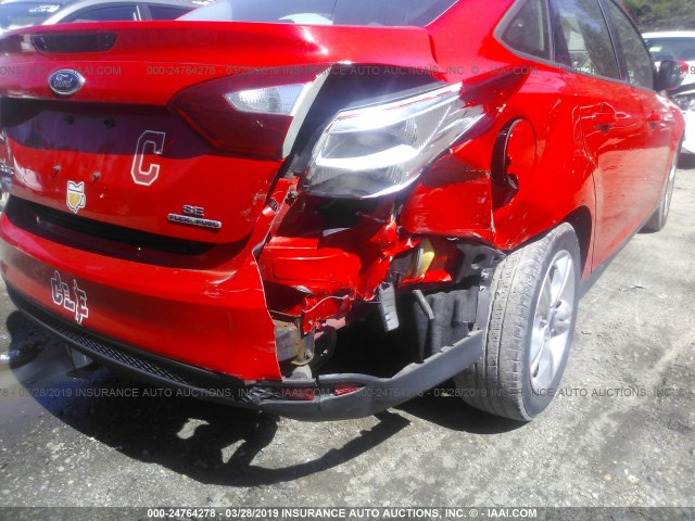 1FADP3F24DL161968 - 2013 FORD FOCUS SE RED photo 6