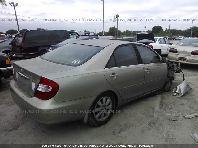 4T1BF30K93U542992 - 2003 TOYOTA CAMRY LE/XLE/SE BEIGE photo 4