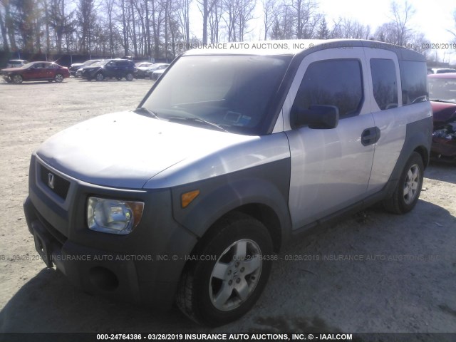 5J6YH28523L003146 - 2003 HONDA ELEMENT EX SILVER photo 2