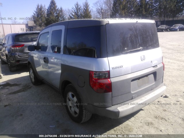 5J6YH28523L003146 - 2003 HONDA ELEMENT EX SILVER photo 3