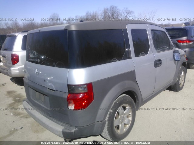 5J6YH28523L003146 - 2003 HONDA ELEMENT EX SILVER photo 4