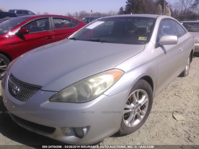 4T1CE38P86U655795 - 2006 TOYOTA CAMRY SOLARA SE/SLE SILVER photo 2