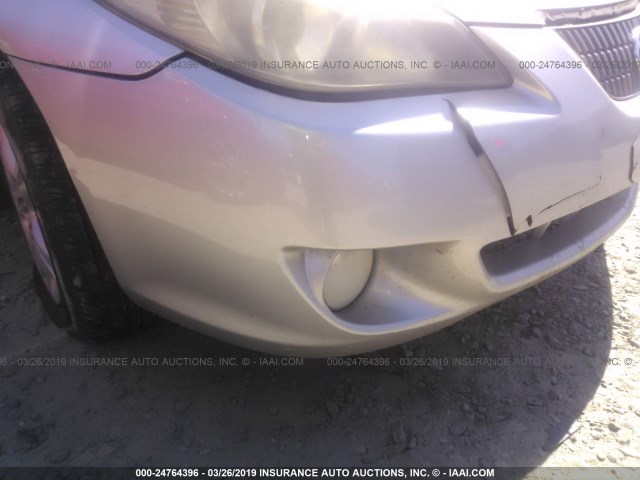 4T1CE38P86U655795 - 2006 TOYOTA CAMRY SOLARA SE/SLE SILVER photo 6