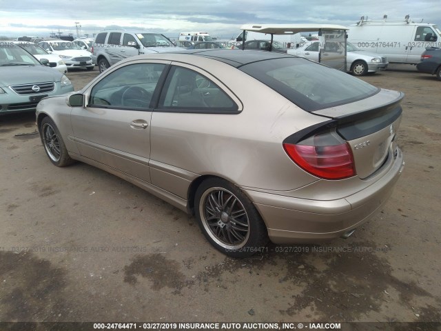 WDBRN64J94A600528 - 2004 MERCEDES-BENZ C 320 SPORT COUPE Champagne photo 3