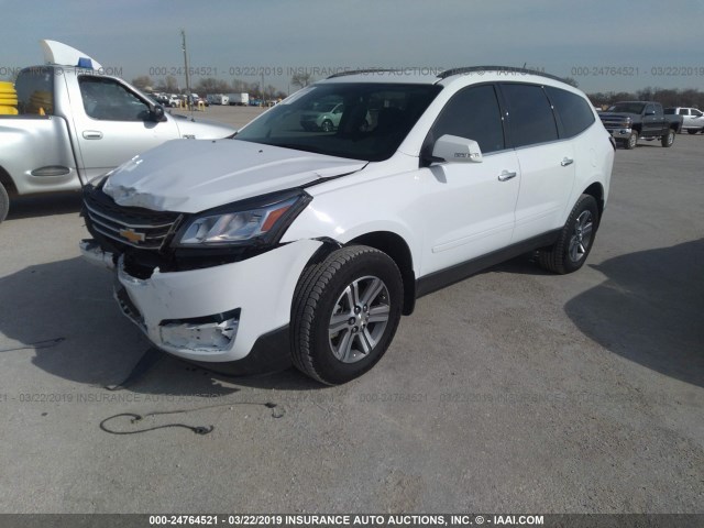 1GNKRHKD1HJ273863 - 2017 CHEVROLET TRAVERSE LT WHITE photo 2