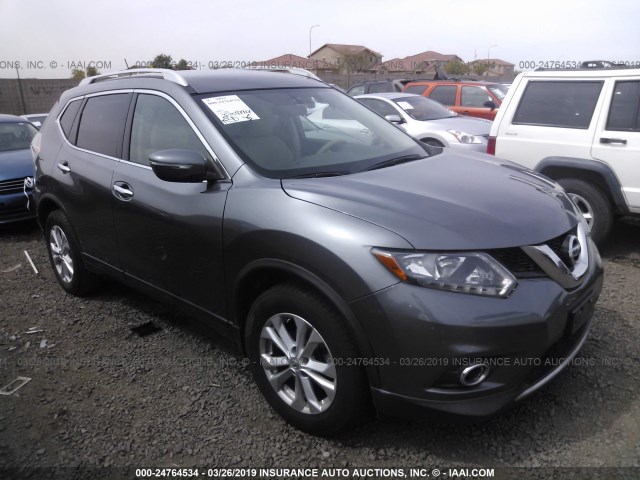 5N1AT2MT4FC915089 - 2015 NISSAN ROGUE S/SL/SV GRAY photo 1