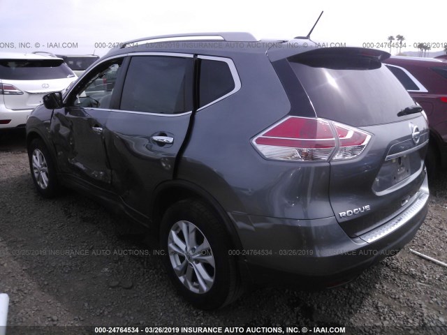 5N1AT2MT4FC915089 - 2015 NISSAN ROGUE S/SL/SV GRAY photo 3