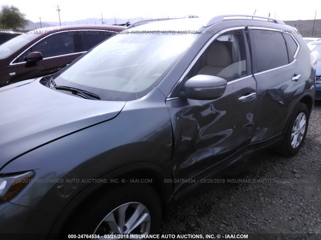 5N1AT2MT4FC915089 - 2015 NISSAN ROGUE S/SL/SV GRAY photo 6