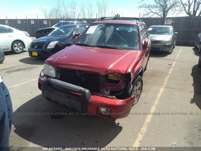 JF1SF65682H738131 - 2002 SUBARU FORESTER S RED photo 2