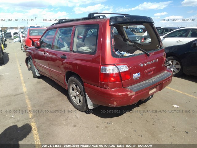 JF1SF65682H738131 - 2002 SUBARU FORESTER S RED photo 3