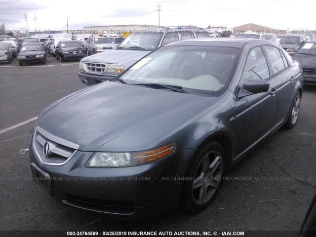 19UUA66254A068970 - 2004 ACURA TL GRAY photo 2