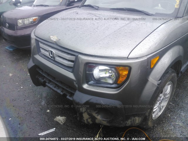 5J6YH28747L011398 - 2007 HONDA ELEMENT EX GRAY photo 6