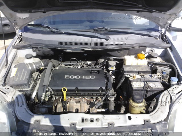 KL1TD5DE0BB143632 - 2011 CHEVROLET AVEO LS/LT Күміс фото 10