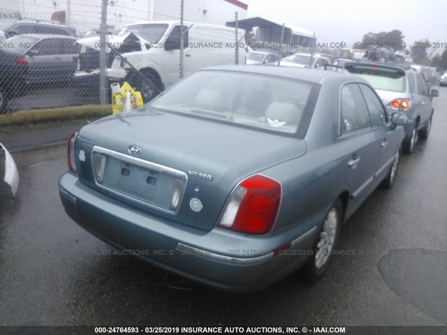 KMHFU45E54A335017 - 2004 HYUNDAI XG 350 BLUE photo 4