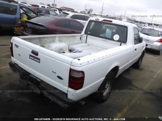 1FTYR10U64PA56457 - 2004 FORD RANGER WHITE photo 4