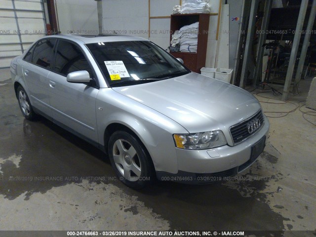 WAULC68E42A310928 - 2002 AUDI A4 1.8T QUATTRO SILVER photo 1