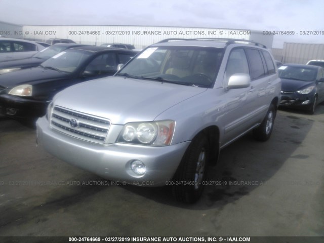 JTEHF21A120086390 - 2002 TOYOTA HIGHLANDER LIMITED SILVER photo 2