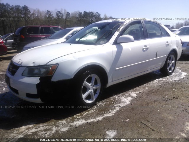 5NPEU46F97H172361 - 2007 HYUNDAI SONATA SE/LIMITED WHITE photo 2