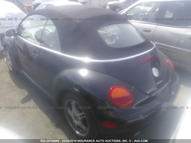 3VWDD21YX3M324190 - 2003 VOLKSWAGEN NEW BEETLE GLX 黑色 照片 3
